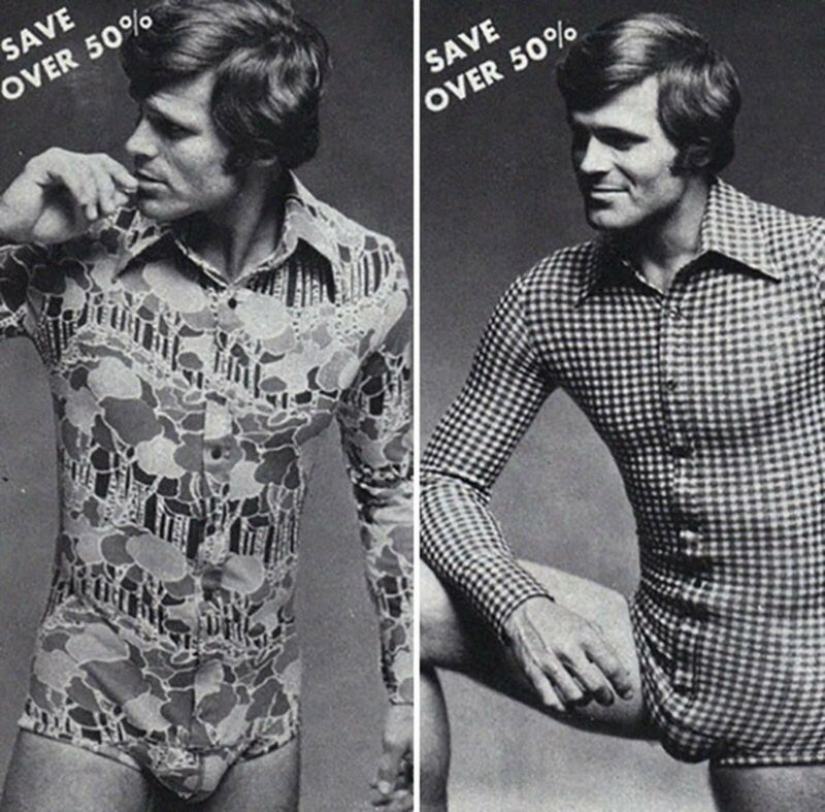 What men's fashion looked like in the 70s. We hope she never comes back