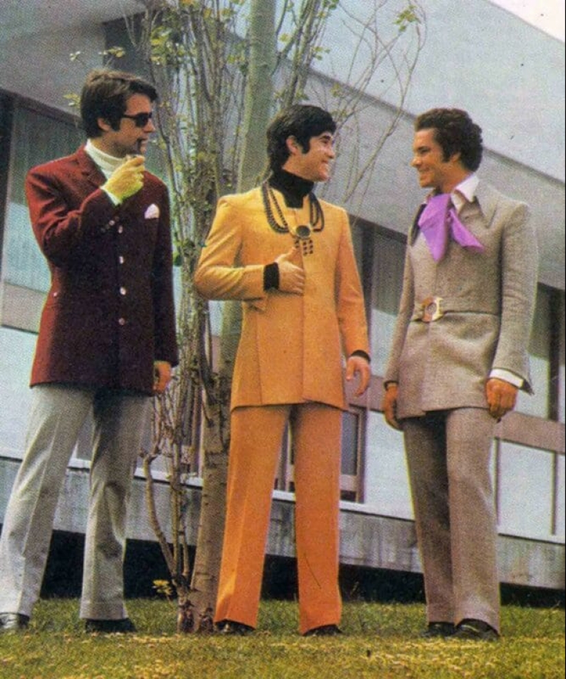 What men's fashion looked like in the 70s. We hope she never comes back