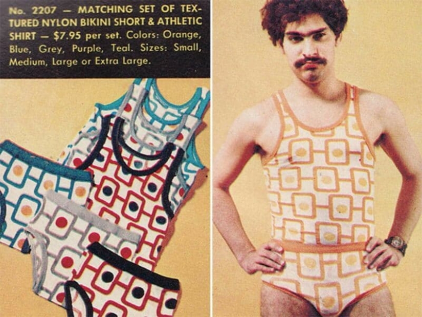 What men's fashion looked like in the 70s. We hope she never comes back