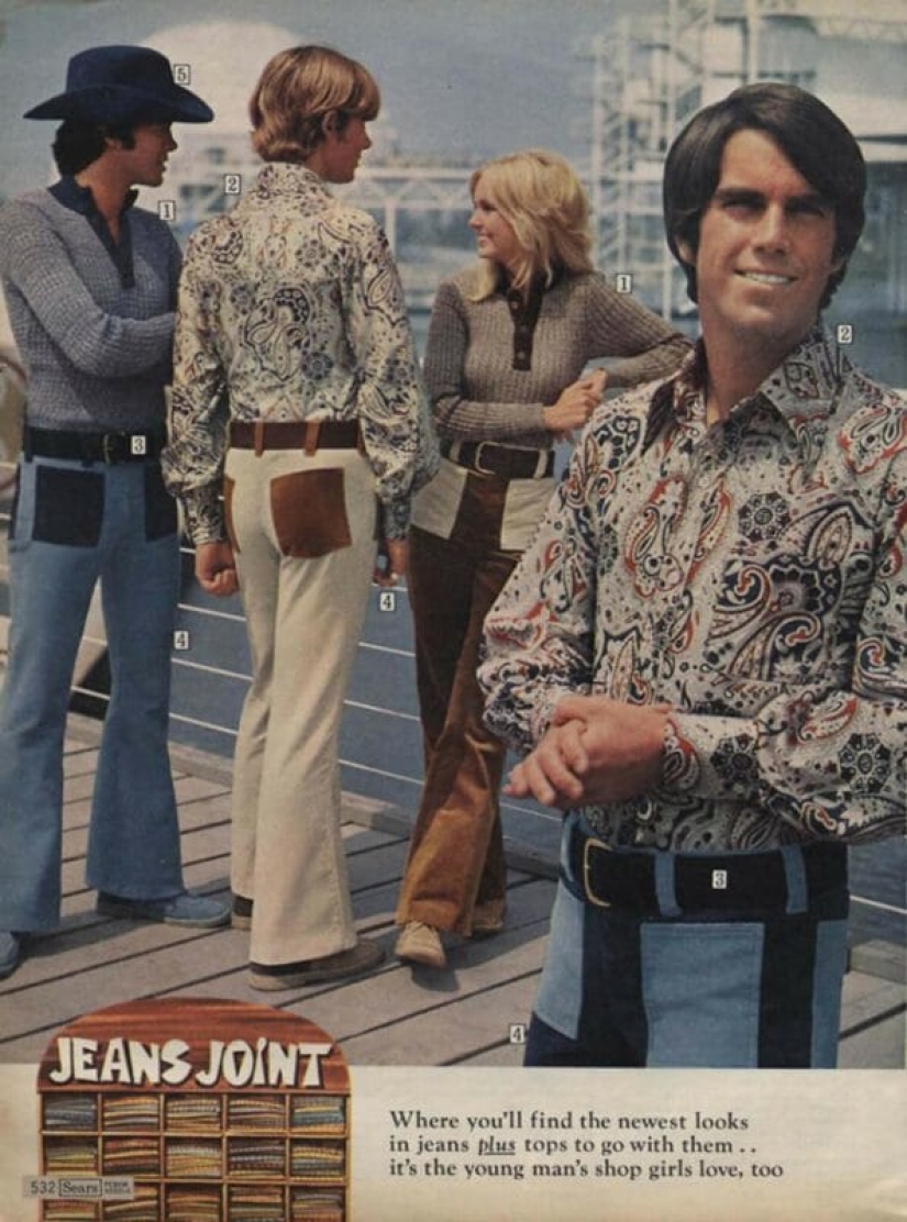 What men's fashion looked like in the 70s. We hope she never comes back