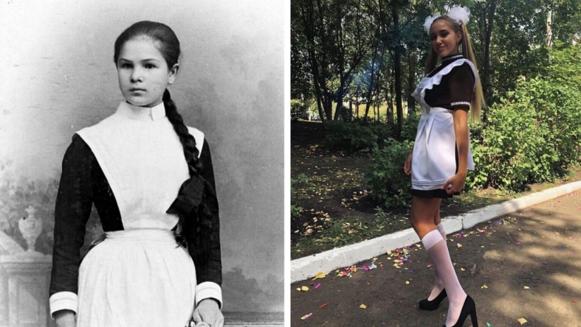 What schoolgirls looked like before and now