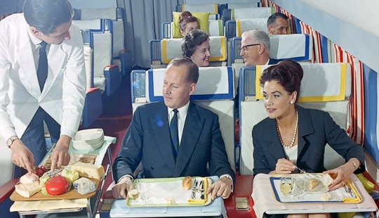 What the business class of a Swiss airline looked like in the 60s