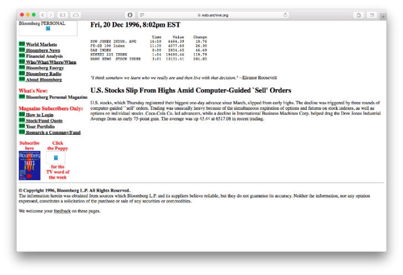 What the Internet looked like 30+ years ago