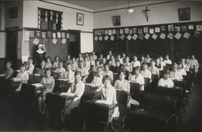 What was the school like 100 years ago