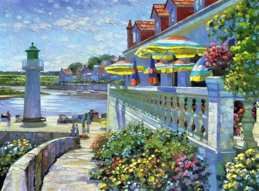 When you miss the summer, look at the paintings of this artist. He is called the Monet of the XXI century