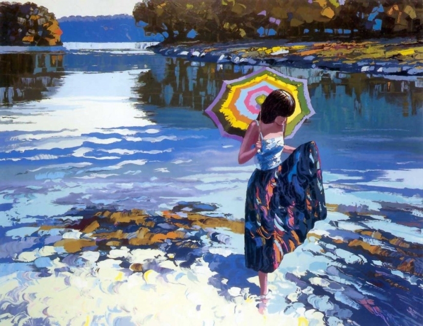 When you miss the summer, look at the paintings of this artist. He is called the Monet of the XXI century