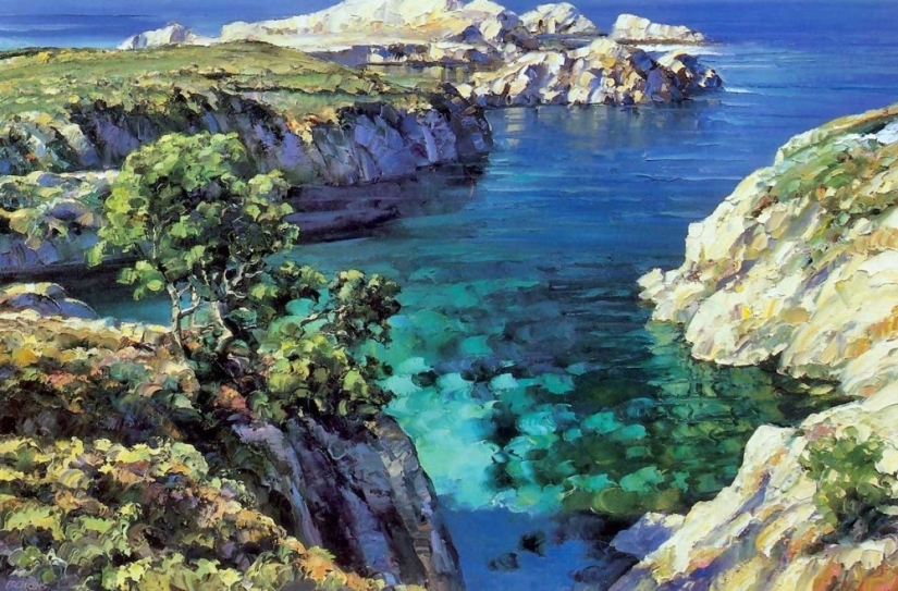 When you miss the summer, look at the paintings of this artist. He is called the Monet of the XXI century