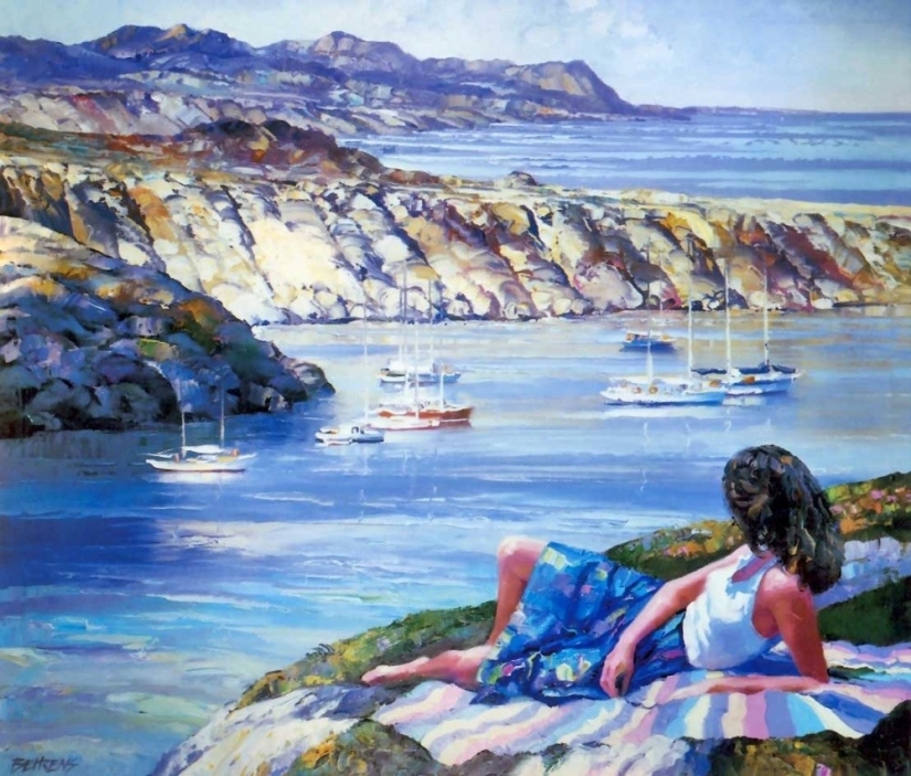 When you miss the summer, look at the paintings of this artist. He is called the Monet of the XXI century