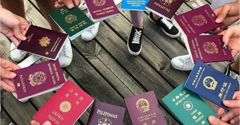 Why are only four colors used for passport covers in the world?