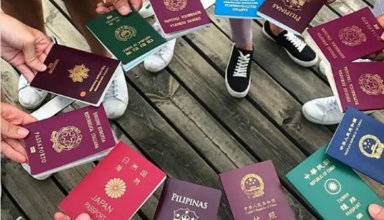 Why are only four colors used for passport covers in the world?