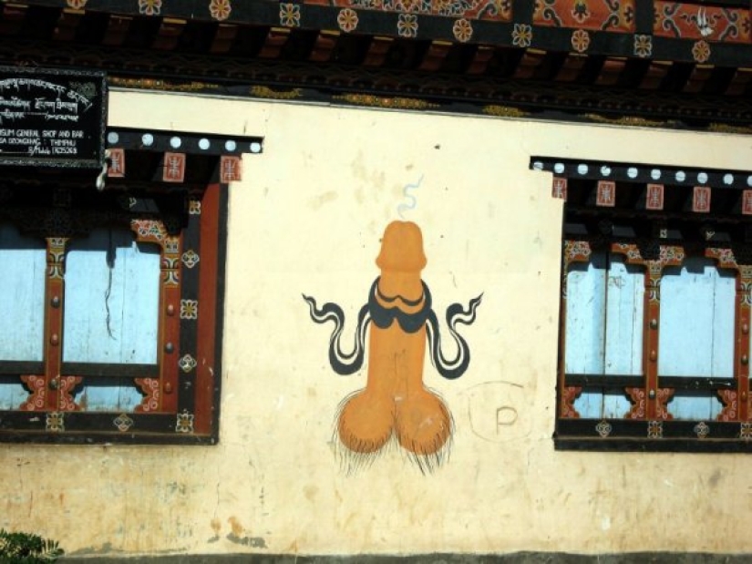 Why are there pictures of phalluses everywhere in Bhutan?