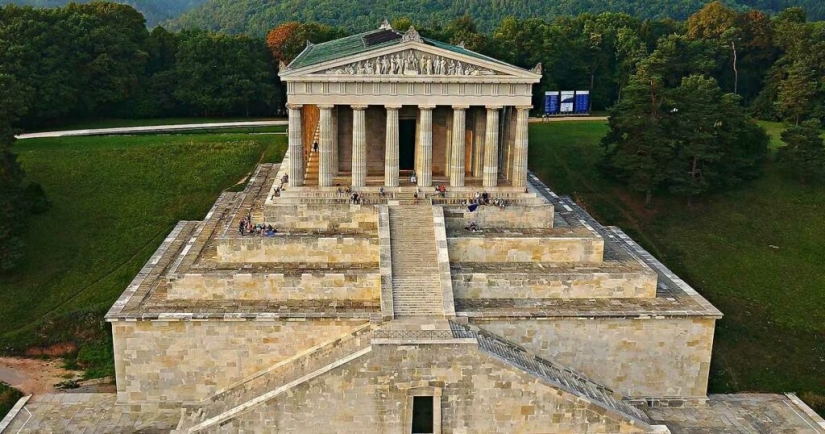 Why did the Germans build an earthly branch of Valhalla in Bavaria?