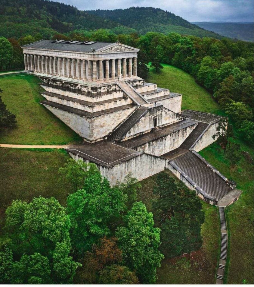 Why did the Germans build an earthly branch of Valhalla in Bavaria?