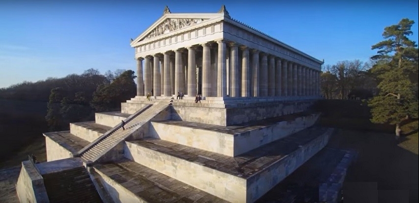 Why did the Germans build an earthly branch of Valhalla in Bavaria?