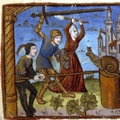 Why do medieval drawings show snails fighting knights?