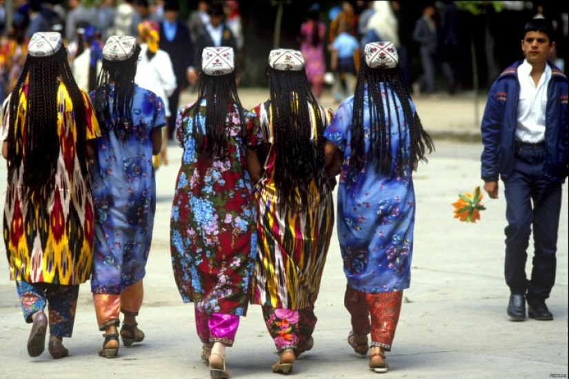 Why do Uzbek women braid a lot of pigtails