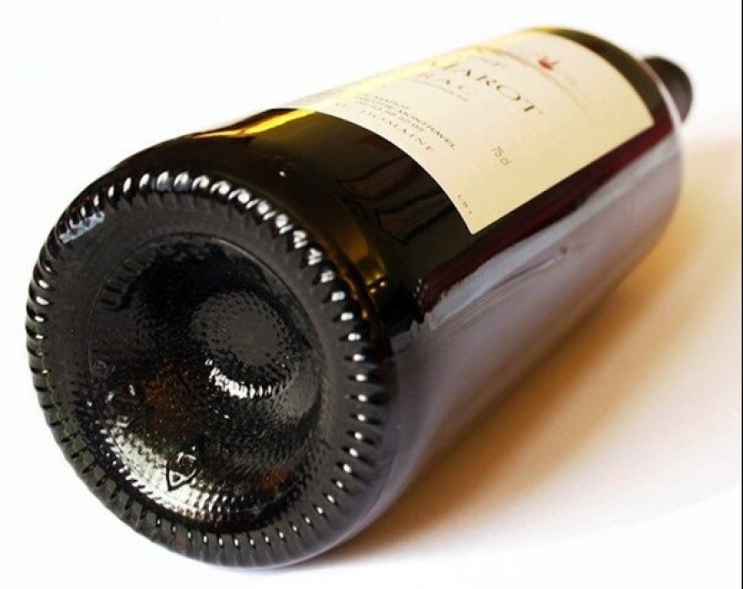 Why do wine bottles have a concave bottom