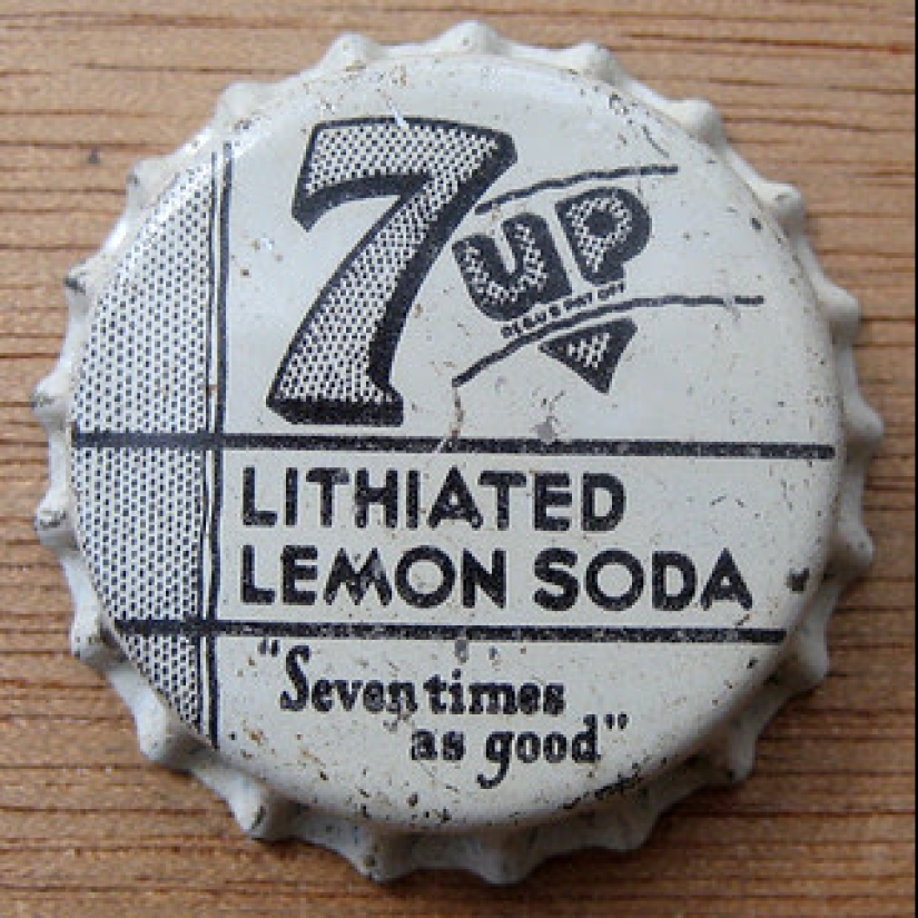 Why was lithium added to 7UP soda?