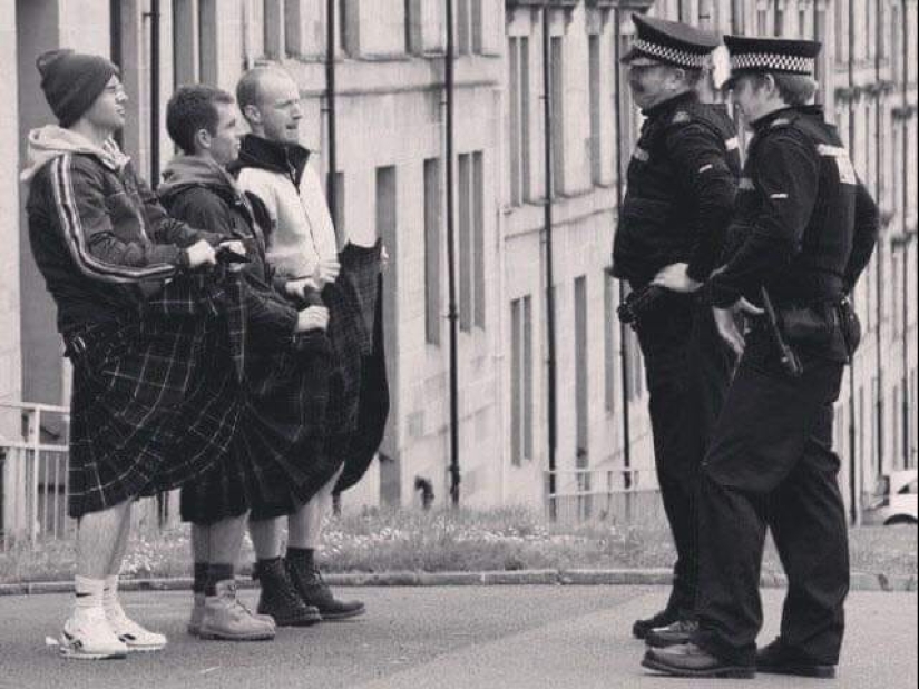 Why were the Scots prohibited from wearing underwear under their kilts?