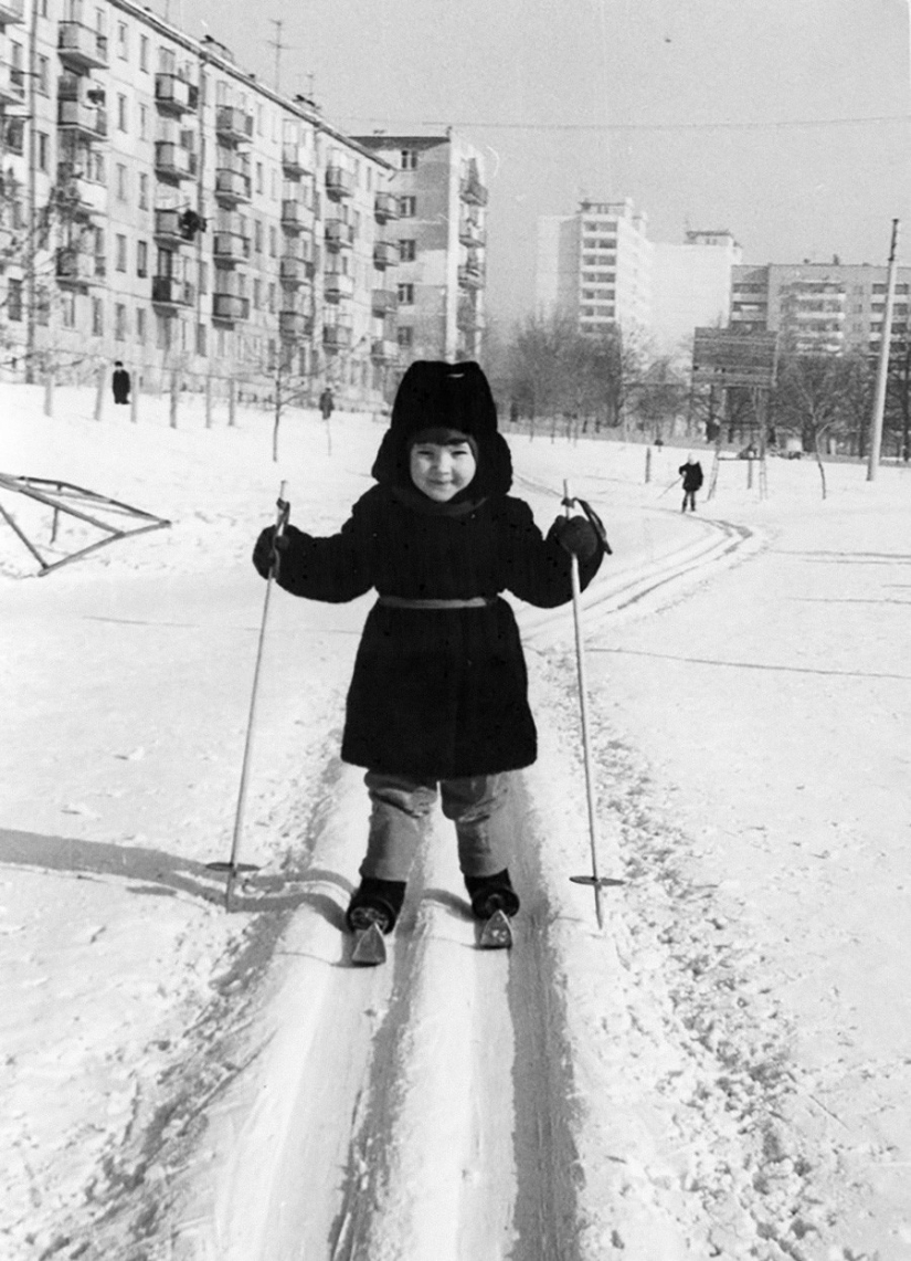 Winter in Soviet retro photos