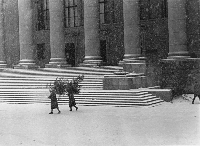 Winter in Soviet retro photos