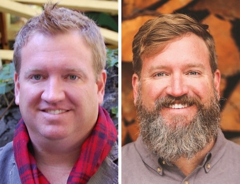 With and without a beard: 25 photos of how facial hair changes men