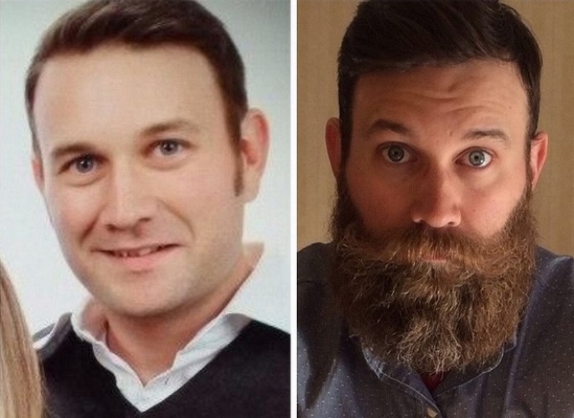 With and without a beard: 25 photos of how facial hair changes men