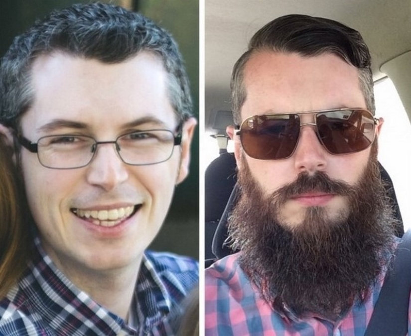 With and without a beard: 25 photos of how facial hair changes men