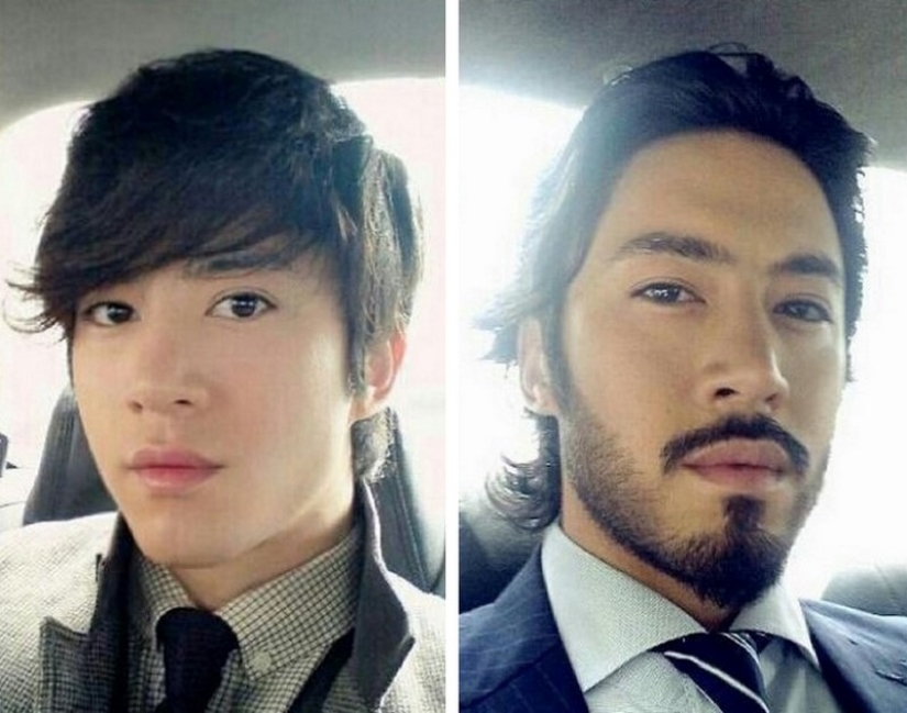 With and without a beard: 25 photos of how facial hair changes men