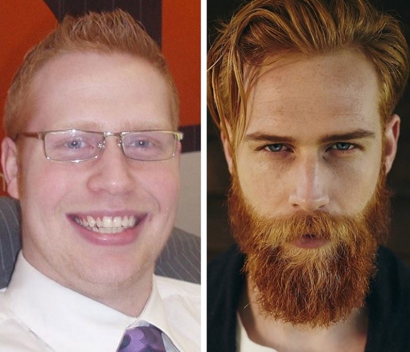 With and without a beard: 25 photos of how facial hair changes men