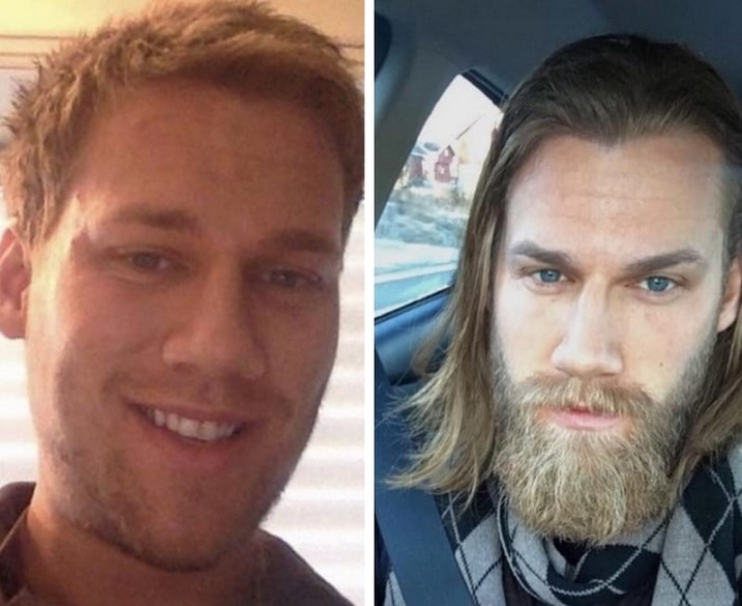 With and without a beard: 25 photos of how facial hair changes men