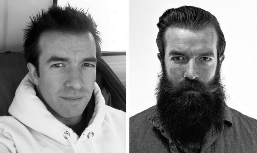 With and without a beard: 25 photos of how facial hair changes men