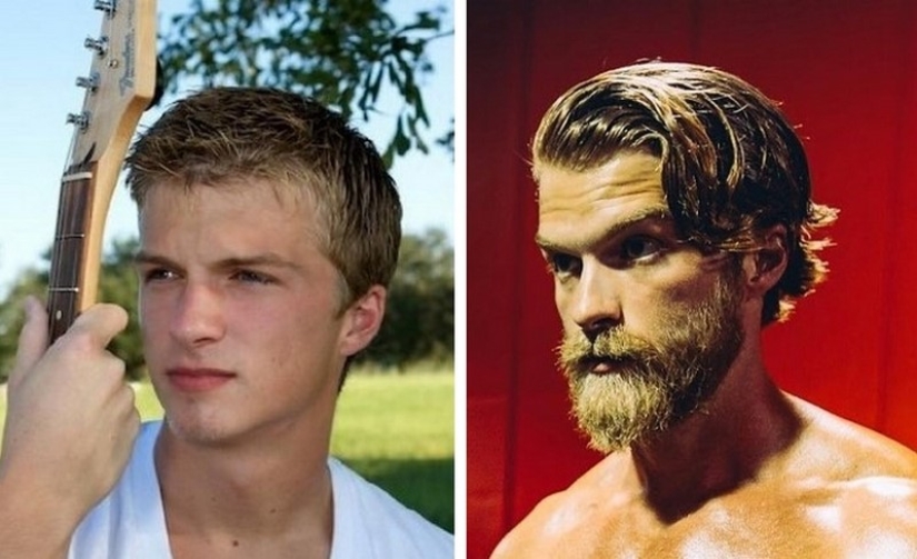 With and without a beard: 25 photos of how facial hair changes men