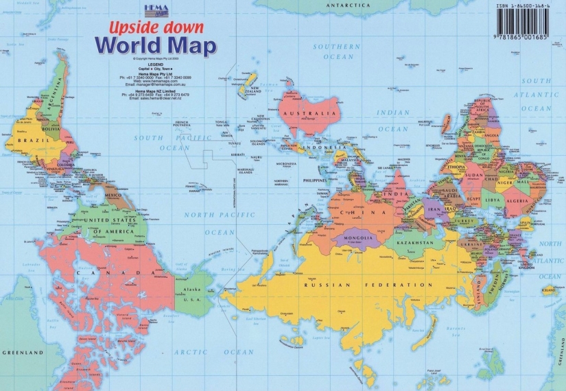 World maps - what they look like in different countries