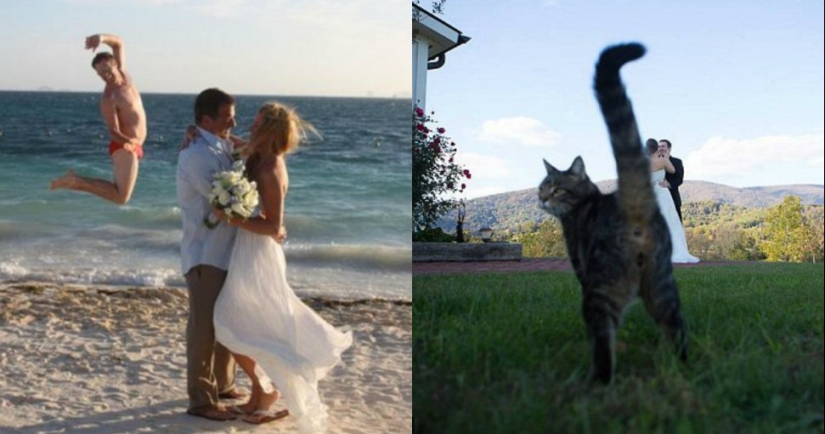 You can't think of it on purpose: the worst wedding photos that will definitely not be shown to guests