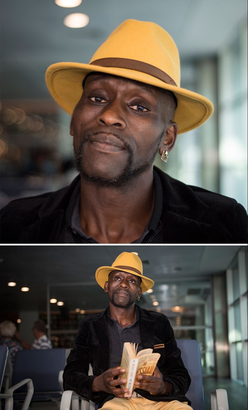 "100 caras en 100 países": emocional retratos de pasajeros del aeropuerto de Estambul