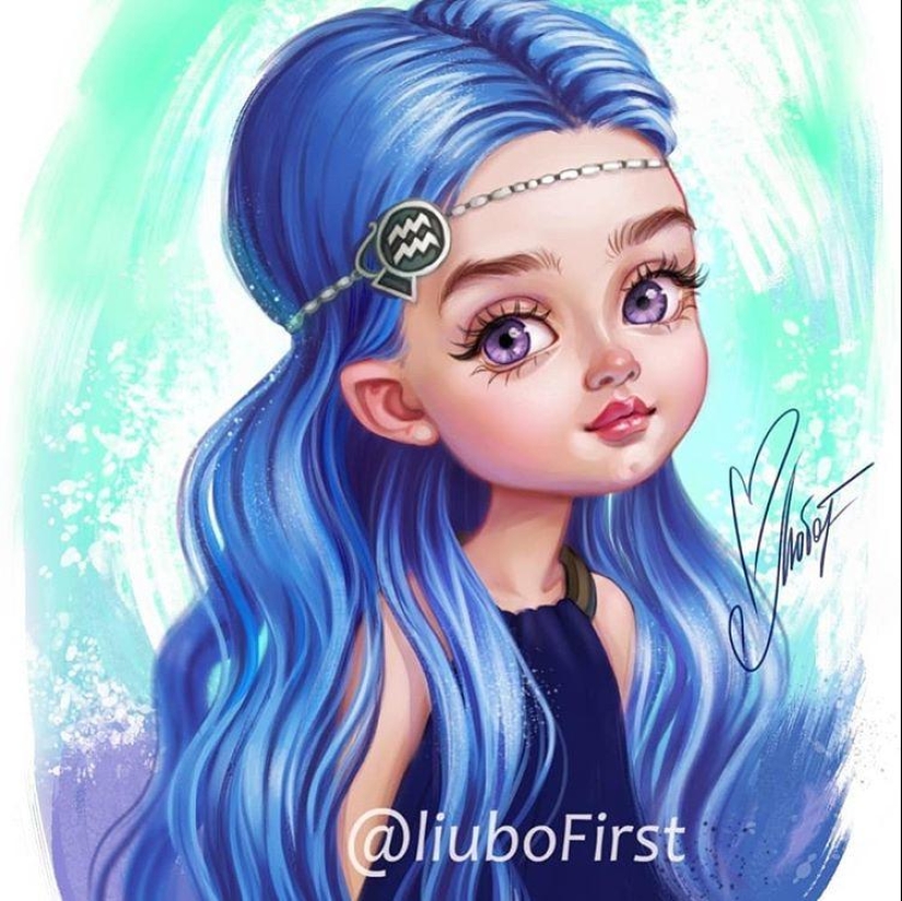 12 Signos del zodiaco en forma de bellezas encantadoras de un artista ruso 12 Signos del zodiaco en forma de bellezas encantadoras de un artista ruso