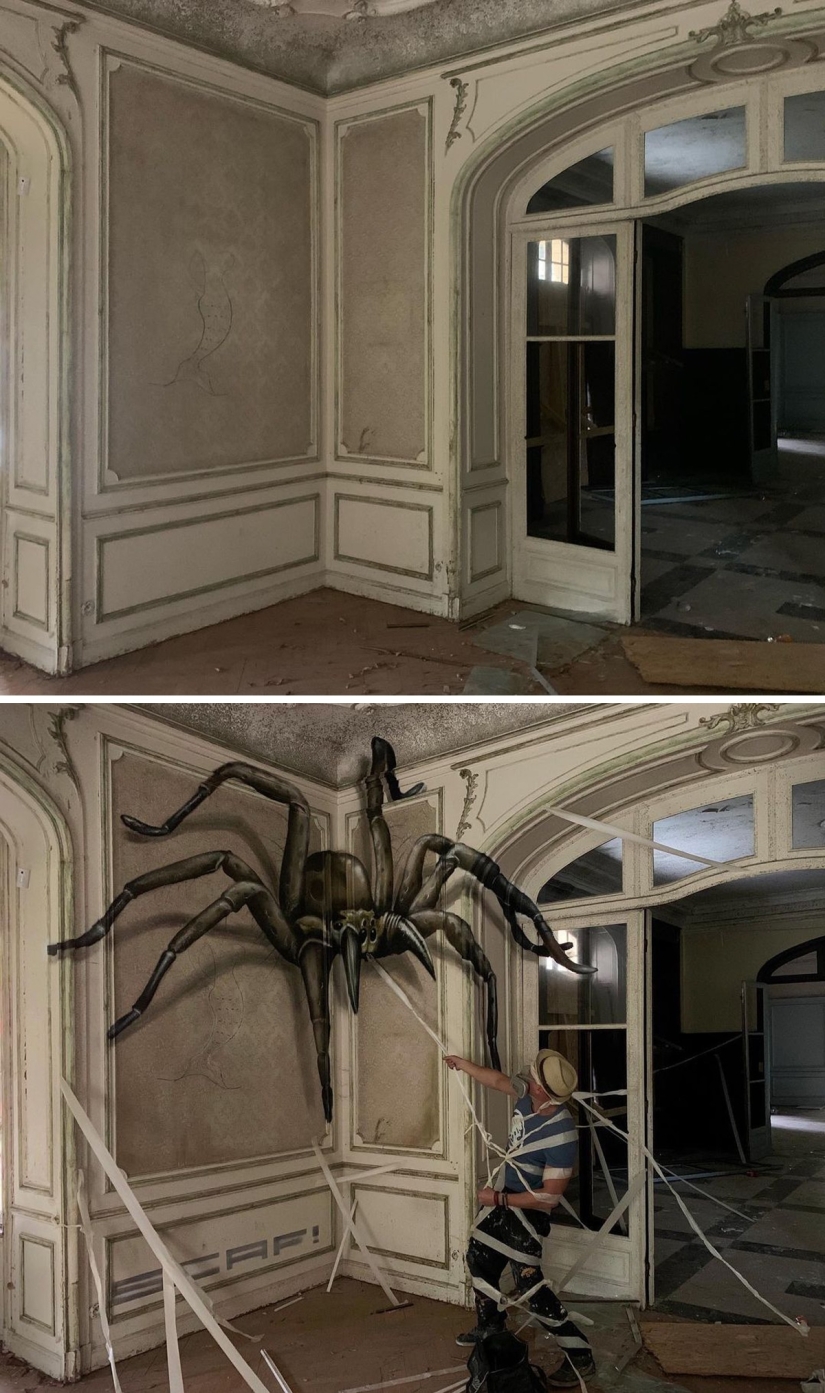 17 graffiti tridimensional realista del artista francés Pierrot 17 graffiti tridimensional realista del artista francés Pierrot