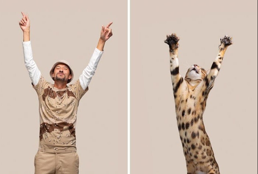 17 retratos de gatos y personas, increíblemente similares entre sí 17 retratos de gatos y personas, increíblemente similares entre sí