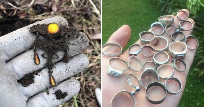 18 people who found the treasure using a metal detector