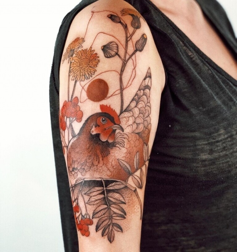 20 hippie tattoos by tattoo artist Dzo Lamka from Poland
