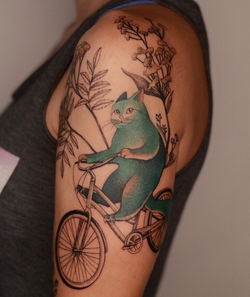 20 hippie tattoos by tattoo artist Dzo Lamka from Poland