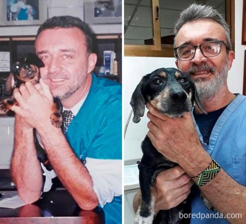 20 touching photos of dogs and their owners at the beginning of a friendship after many years