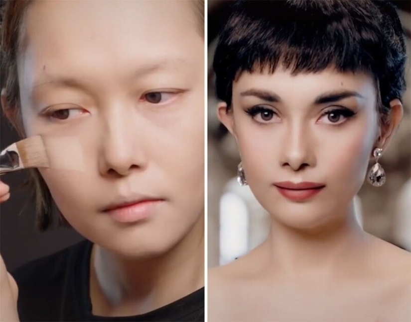 20 transformaciones increíbles: una mujer china se convierte en estrellas con la ayuda de maquillaje 20 transformaciones increíbles: una mujer china se convierte en estrellas con la ayuda de maquillaje
