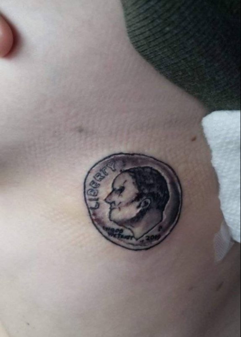 20 un tatuaje, los creadores de los cuales tienen una necesidad urgente de cambiar la profesión