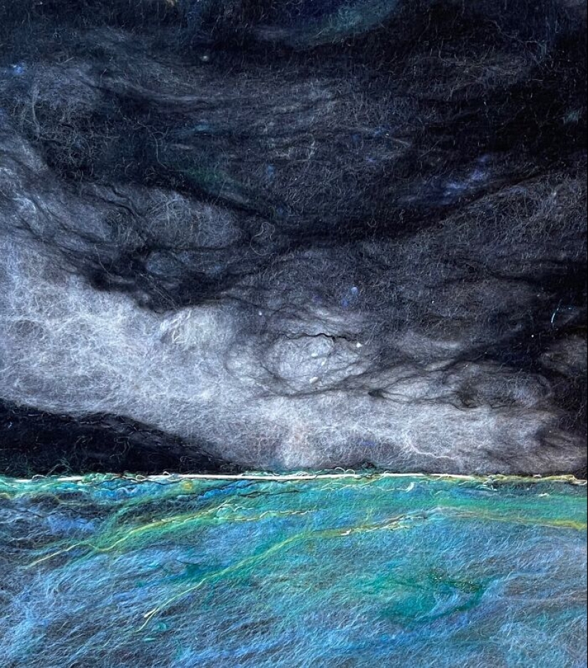 22 increíbles obras de arte de diversos paisajes realizados con fieltro por este artista