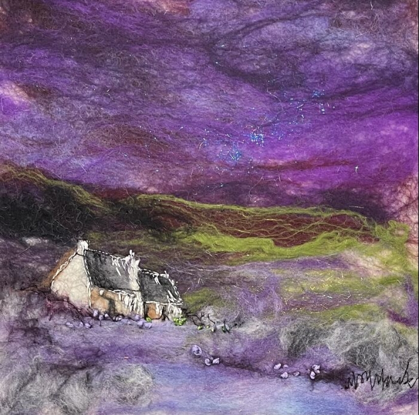 22 increíbles obras de arte de diversos paisajes realizados con fieltro por este artista