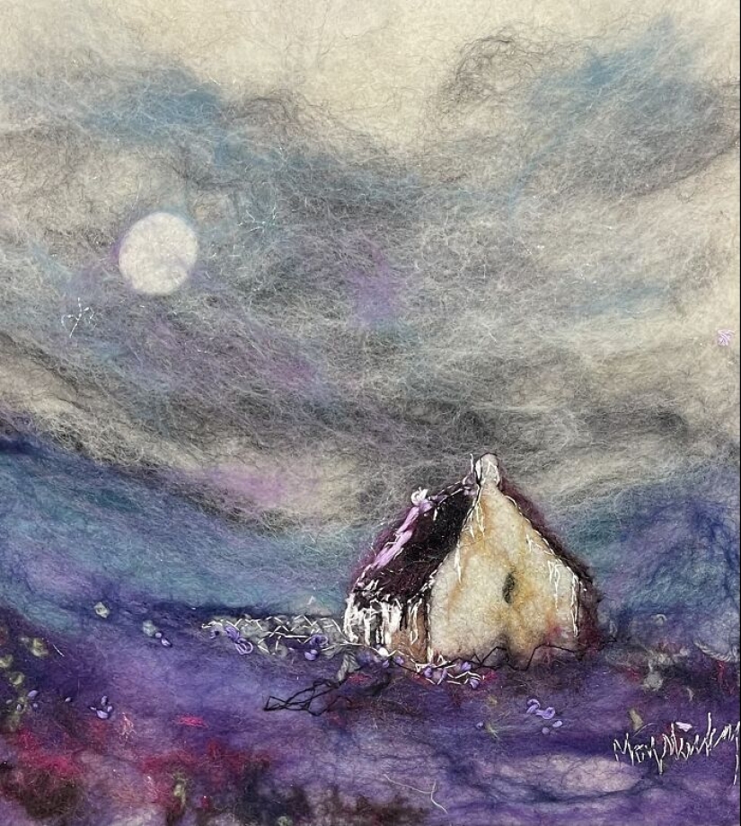 22 increíbles obras de arte de diversos paisajes realizados con fieltro por este artista