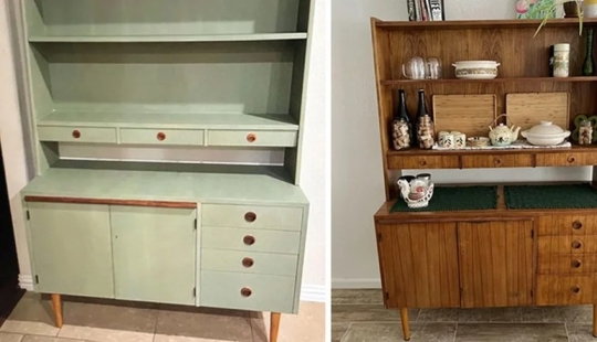 22 times beautiful wooden furniture was ruined by paint, but then restored