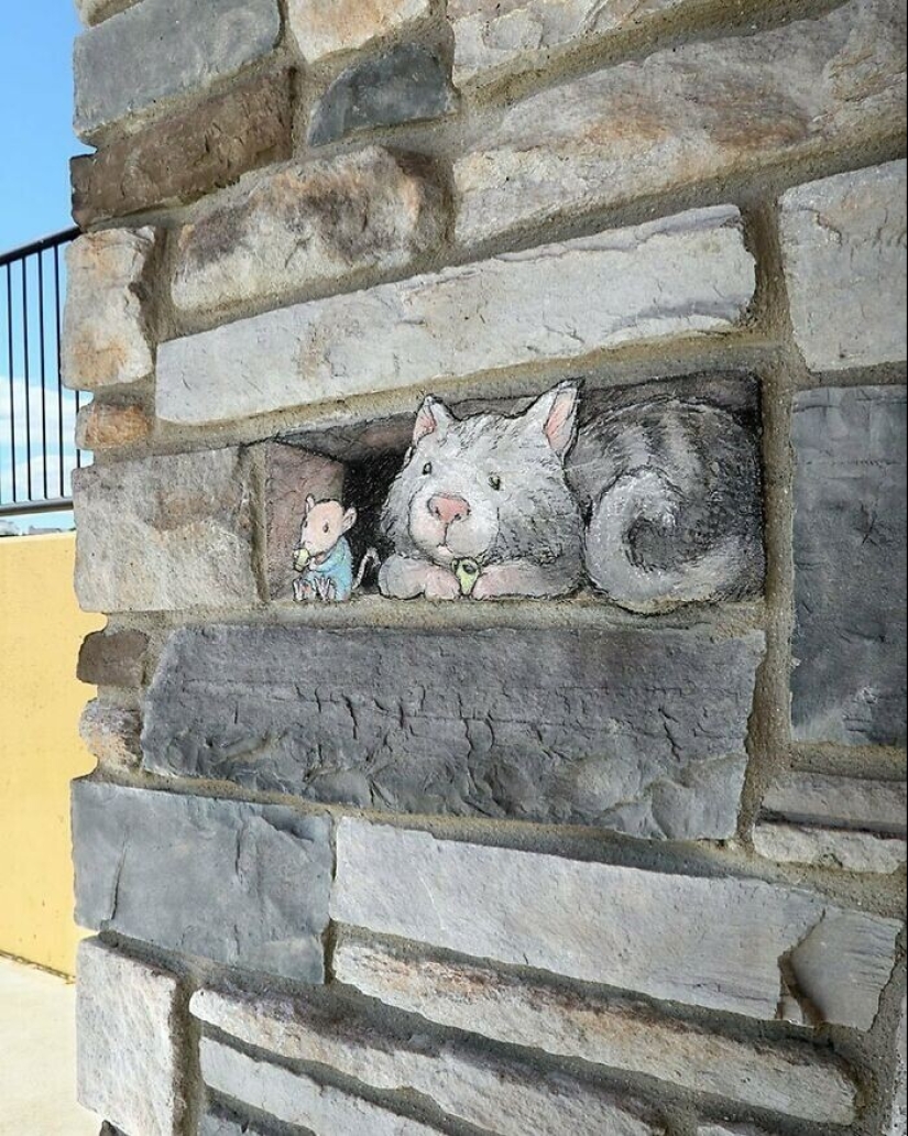 30 animales desconocidos en las calles de la ciudad de la artista David Sinn 30 animales desconocidos en las calles de la ciudad de la artista David Sinn